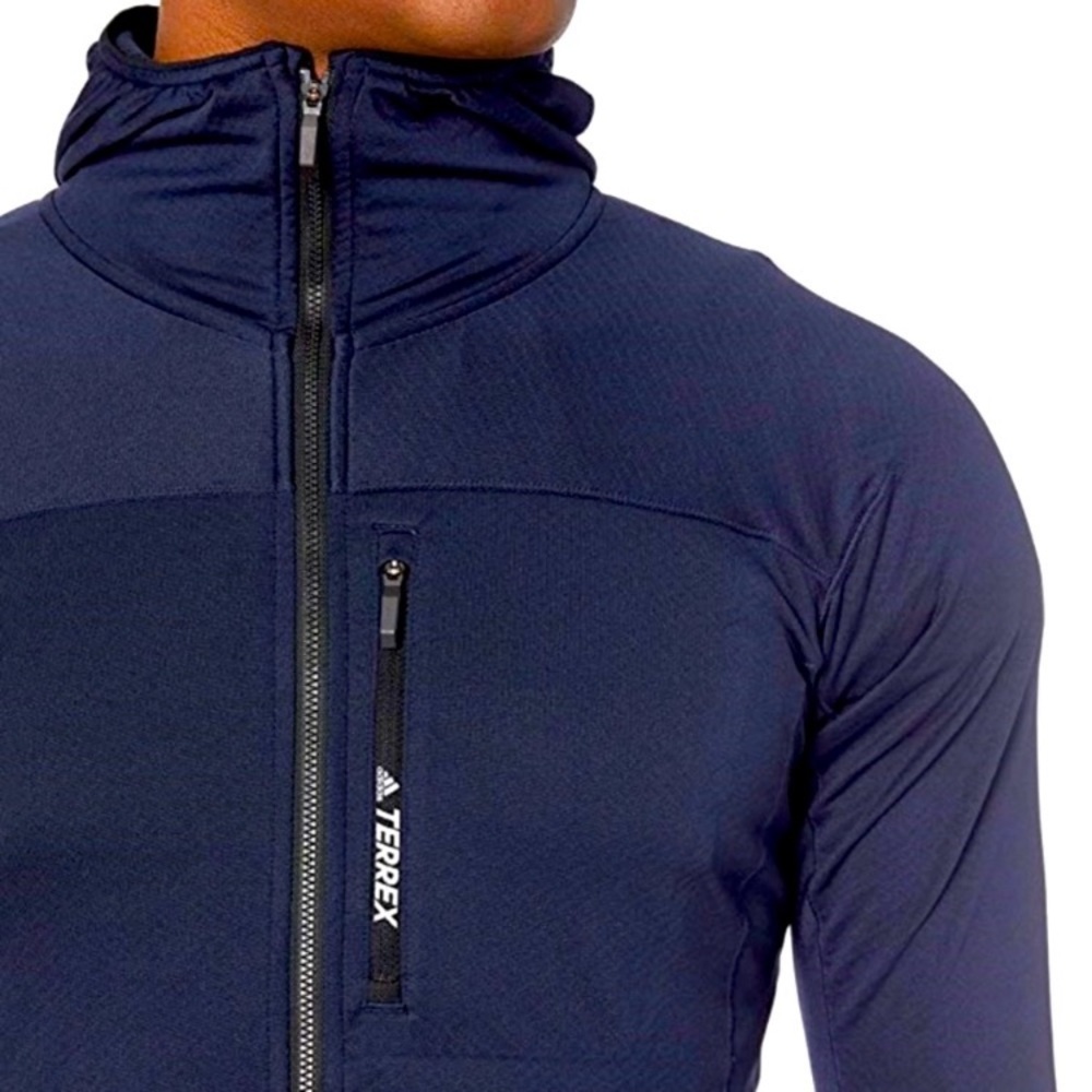 🆕 Adidas Men's Hooded Fleece Jacket - Picture 2 of 9